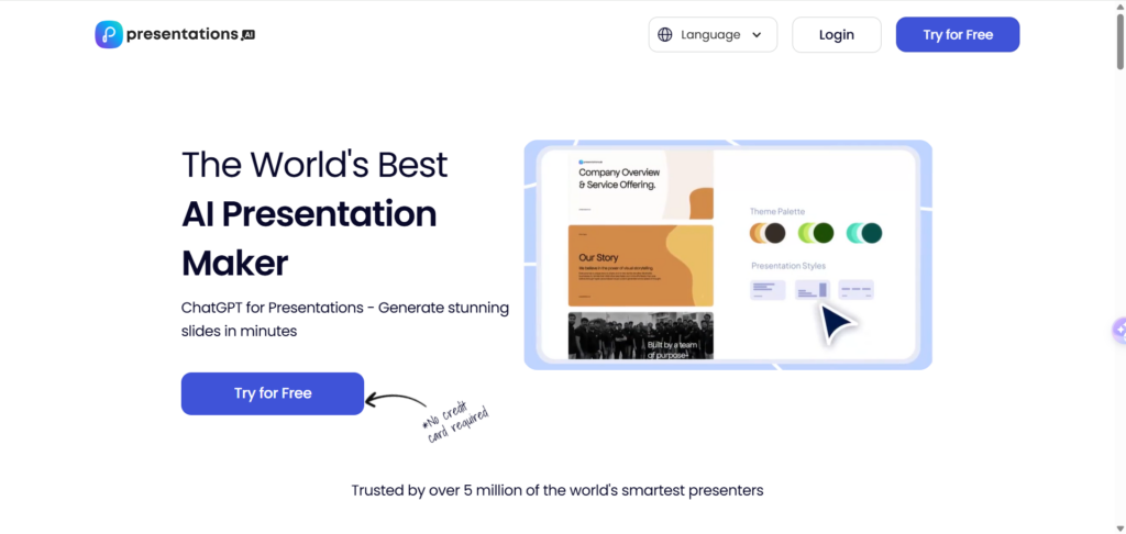 2. Presentations.ai — Effortless AI-Powered Presentation Creation - AI PPT Maker