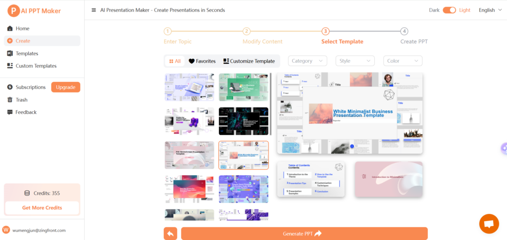 Over 1,000 Templates - AI PPT Maker