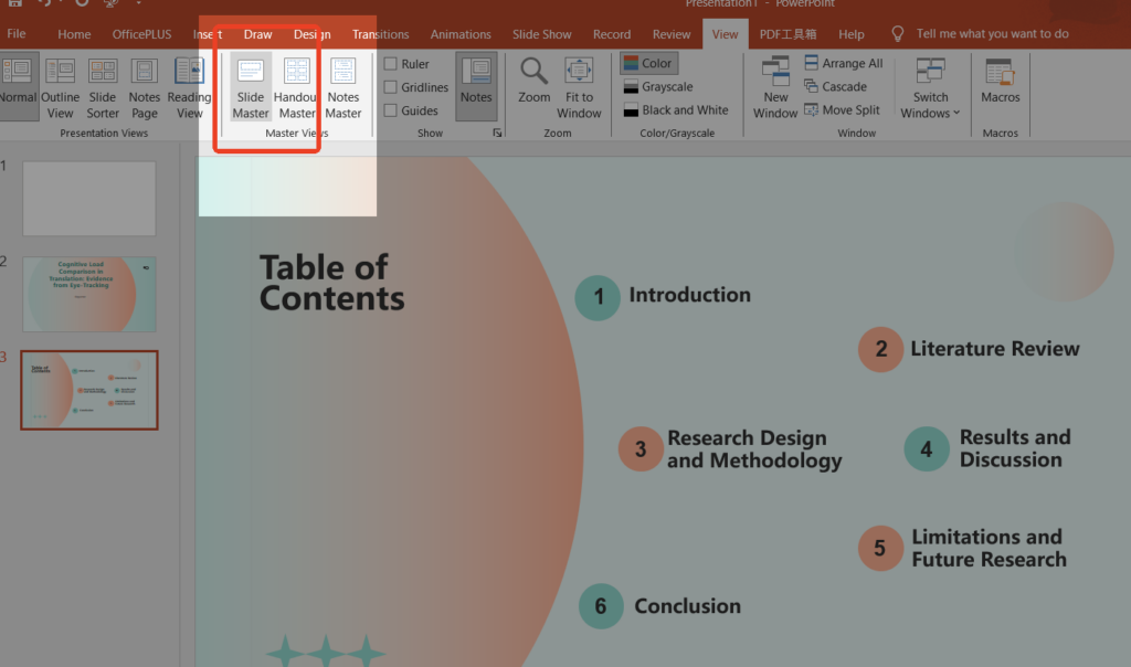 Managing Slide Master and Design Consistency