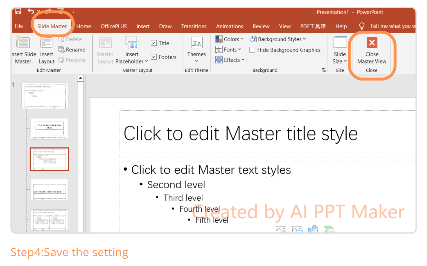 Apply to All Slides: Once positioned, the watermark will automatically apply to all slides within the presentation.