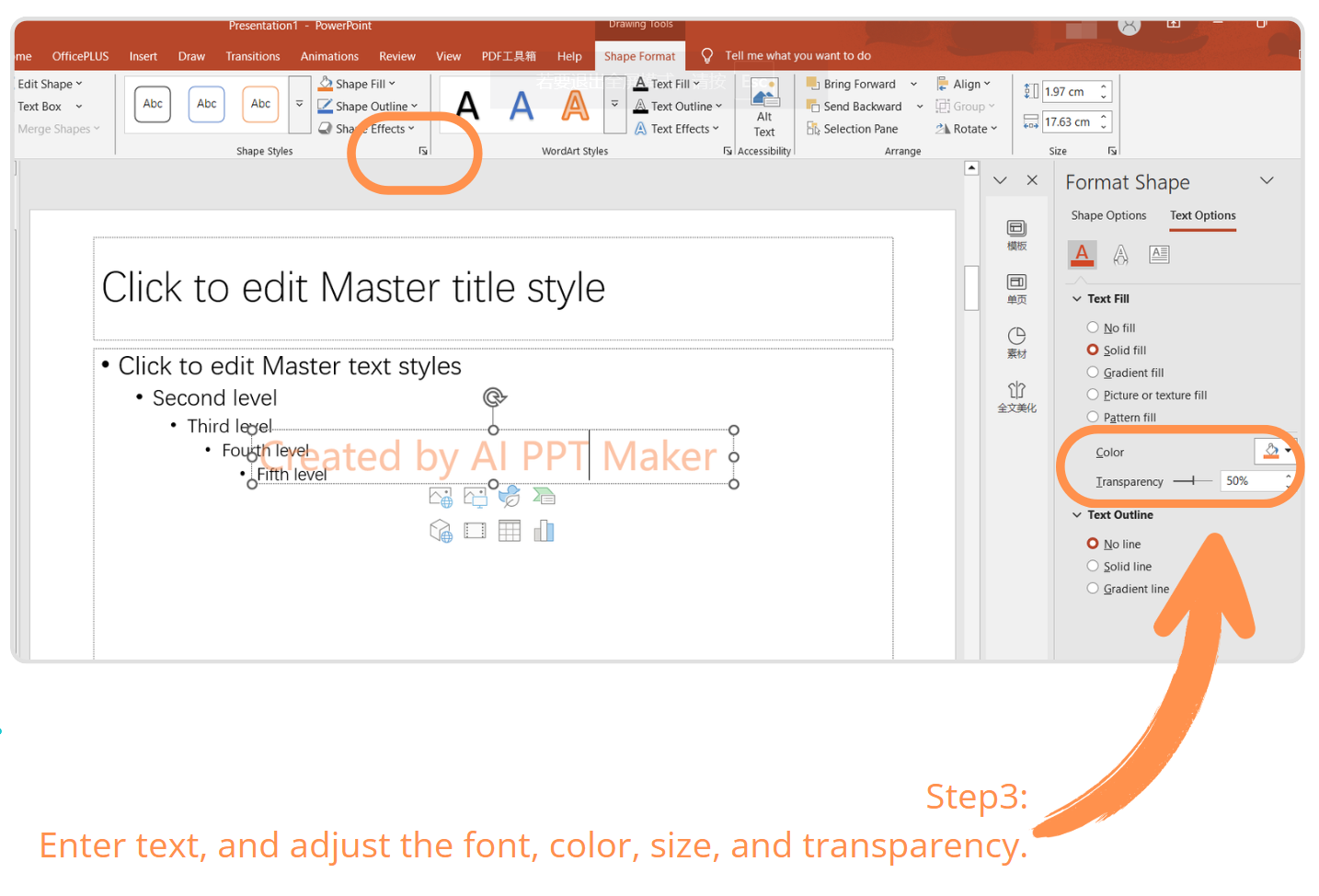 Format the Text: Adjust the font size