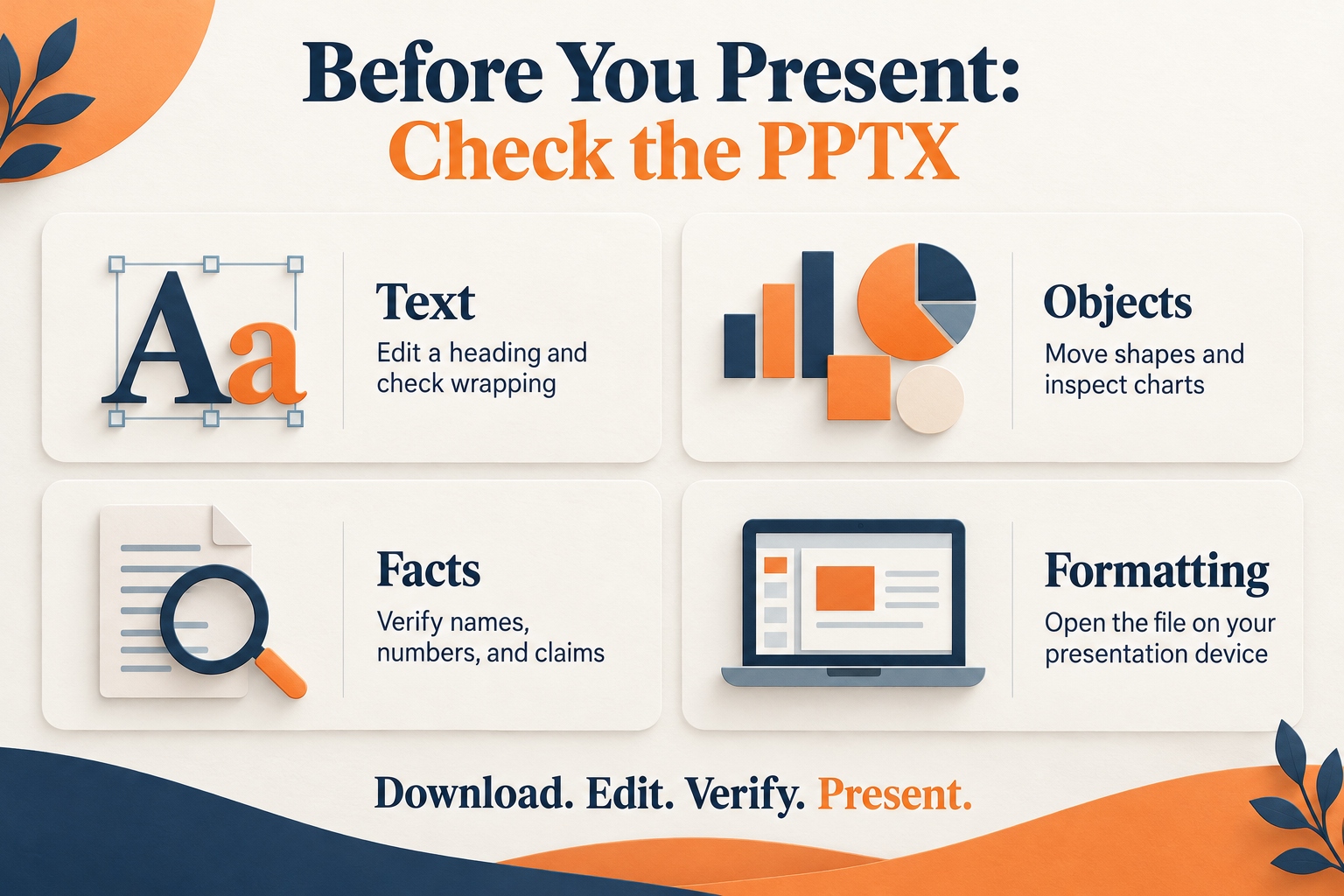 Check Fonts and Formatting Before Presenting