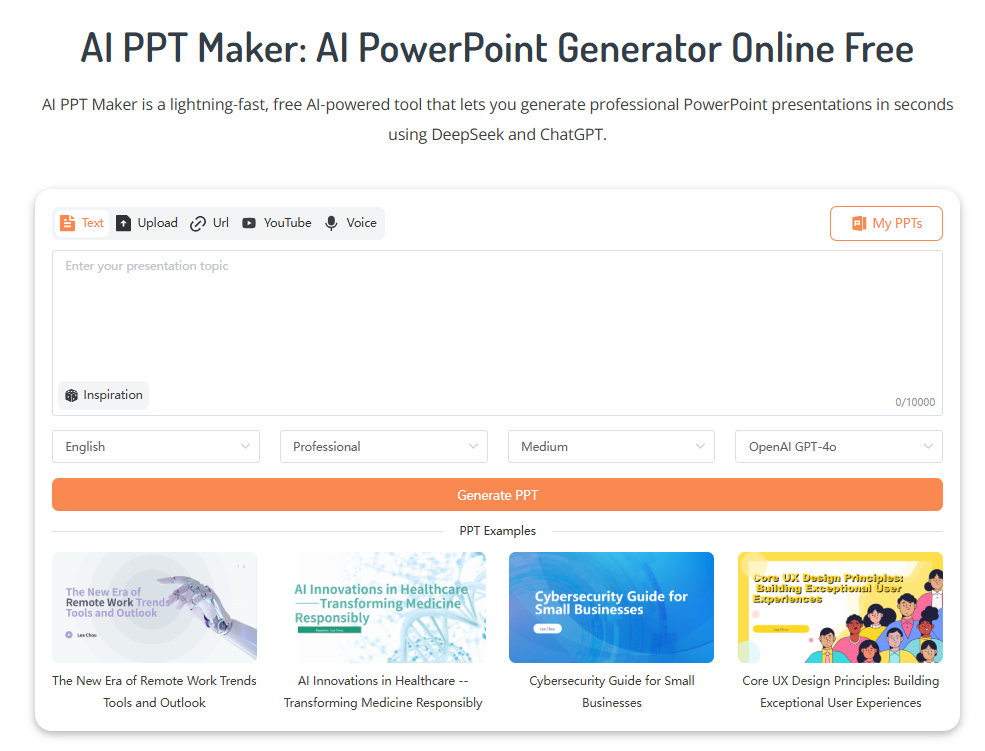 Go to AI PPT Maker
