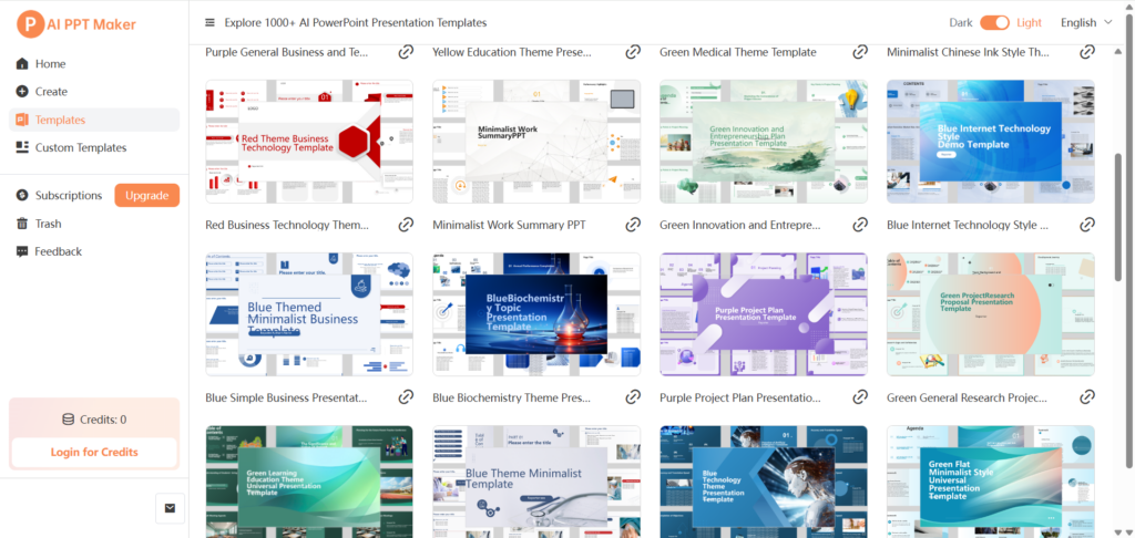 Templates Customization & Control - AI PPT Maker
