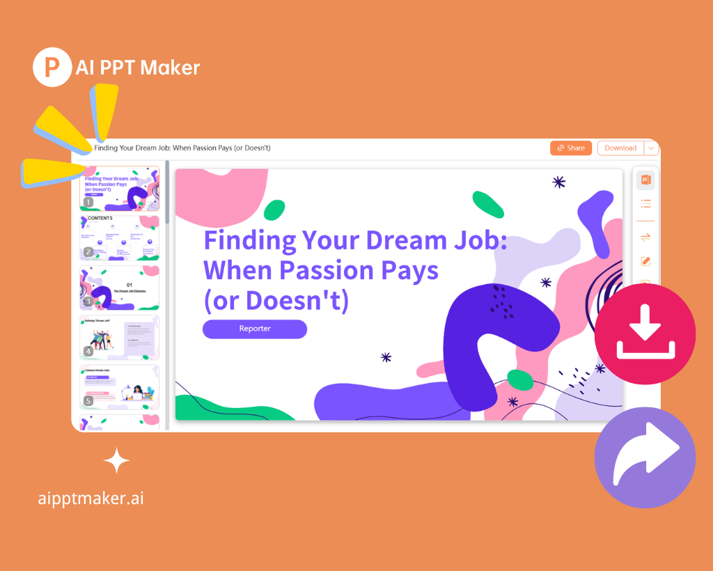 3. Convert and Download - AIPPTMaker