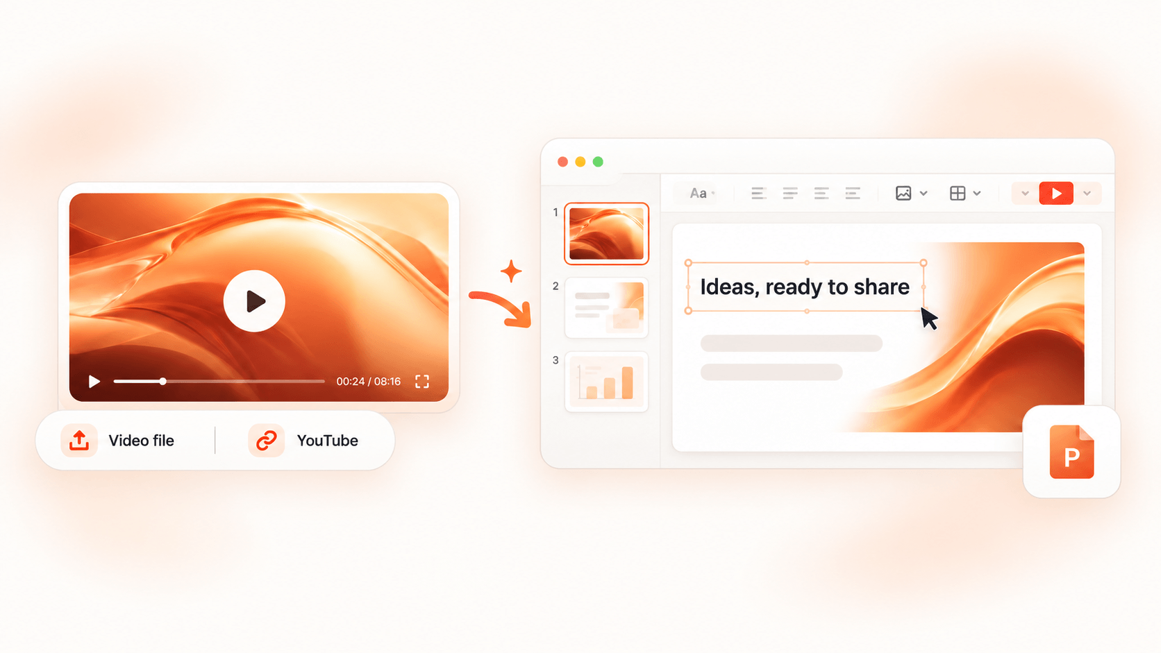 Vídeo para PPT: crie PowerPoint editável grátis