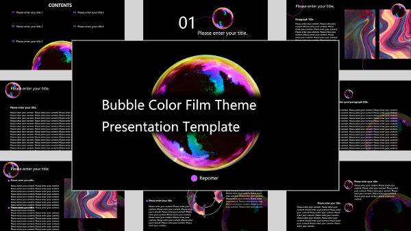 Bubble Color Film Theme Presentation Template - AI PPT Maker