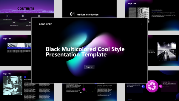 Black Colorful and Cool Style Presentation - AI PPT Maker