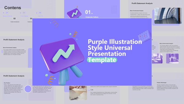 Purple Illustration Style General Presentation - AI PPT Maker