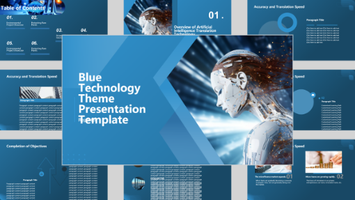 Blue Technology Theme Presentation - AI PPT Maker