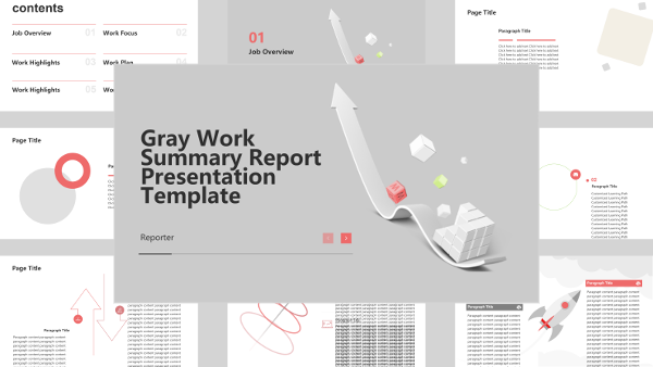 Gray Work Summary Report Presentation - AI PPT Maker