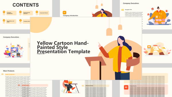 Yellow Cartoon Hand-drawn Style Presentation - AI PPT Maker