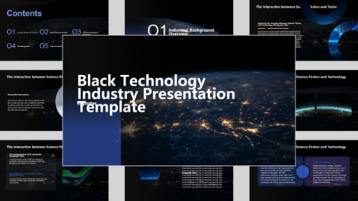 Black Technology Industry Presentation - AI PPT Maker