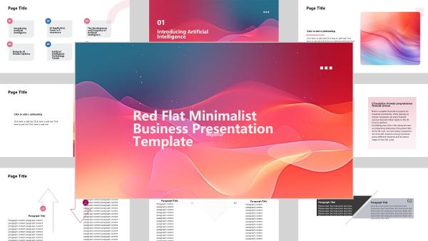 Red Flat Simple Business Presentation - AI PPT Maker