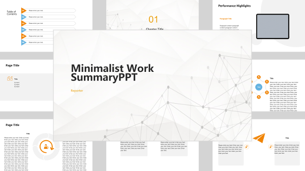 Minimalist Work Summary PPT - AI PPT Maker