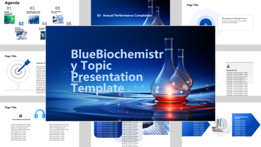 Blue Biochemistry Theme Presentation - AI PPT Maker