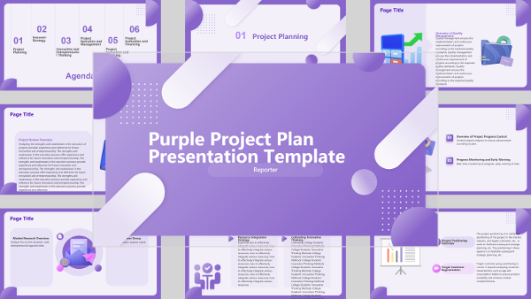 Purple Project Plan Presentation Template - AI PPT Maker