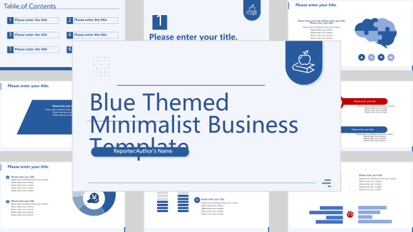 Blue Simple Business Presentation Template - AI PPT Maker