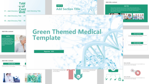 Green Medical Theme Template - AI PPT Maker